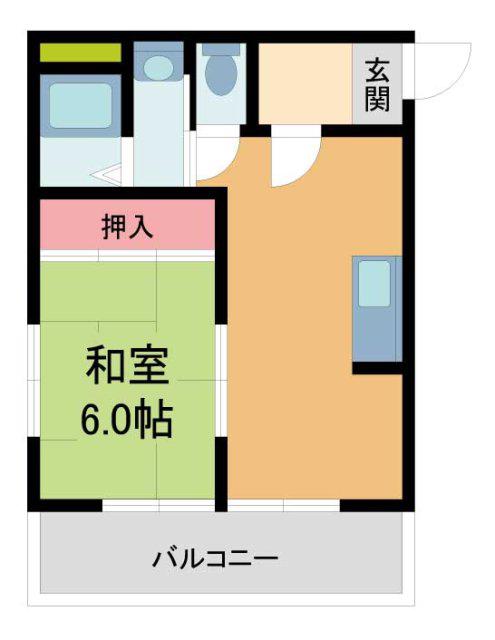 RIZEONE宝塚レジデンス(1LDK/3階)の間取り写真