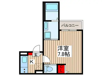 JACK KOFUKASAKUI(1K/1階)の間取り写真