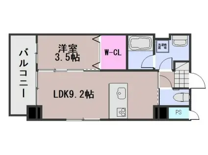 スカイガーデン春日町(1LDK/5階)の間取り写真