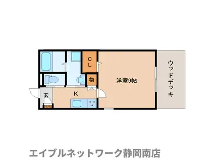 エルミオーレ曲金(1K/1階)の間取り写真