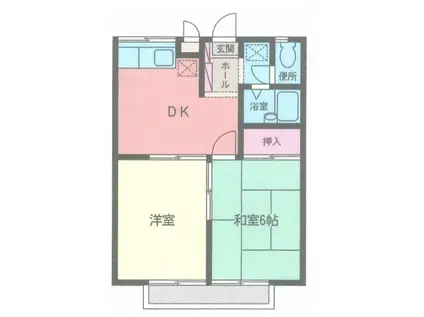 エステートMINABARA(2DK/2階)の間取り写真