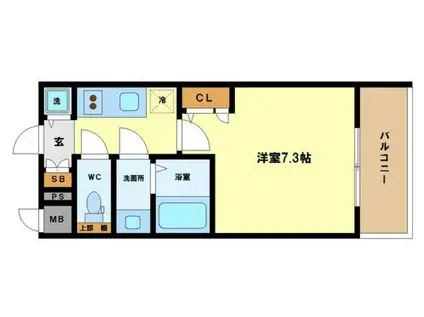 エスリード阿波座ノースプレイス(1K/5階)の間取り写真