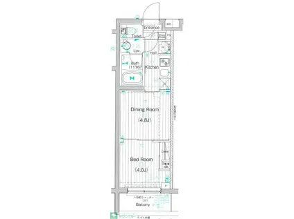 ガーラ・ステーション川崎久地(1DK/3階)の間取り写真