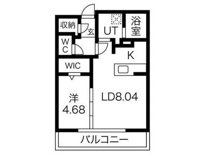 ジュノール手稲(1LDK/2階)の間取り写真