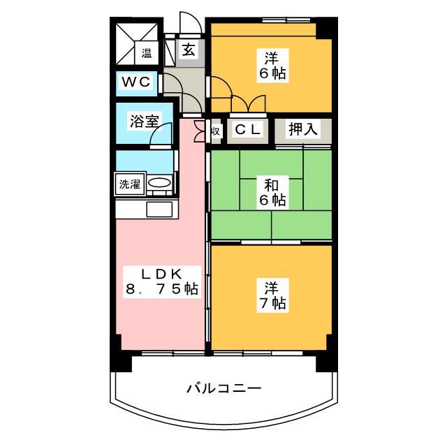 アクシスヨーロッパ壱番館(3LDK/1階)の間取り写真