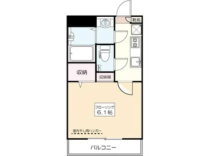 モン・シャトーつつじヶ丘弐番館(1K/1階)の間取り写真