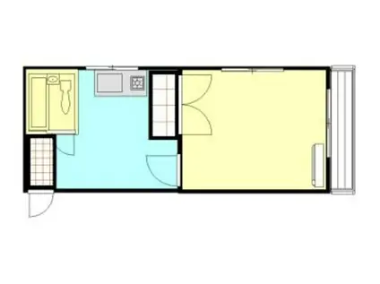 池袋本町マンション(1K/1階)の間取り写真