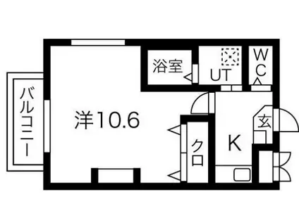 エヌエムサンカンテキャトフC棟(1K/3階)の間取り写真