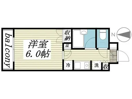 メゾン・ド・リエス(ワンルーム/6階)の間取り写真