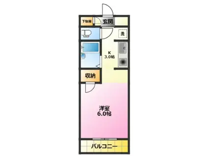 グットウィル(1K/1階)の間取り写真