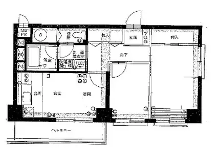 イトーピア南麻布マンション(2DK/3階)の間取り写真