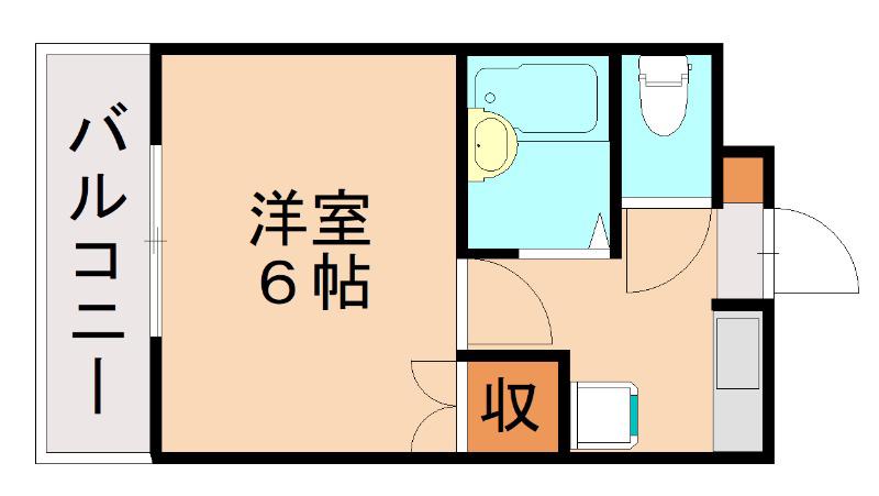 ピュアリティ筑紫野(1K/4階)の間取り写真