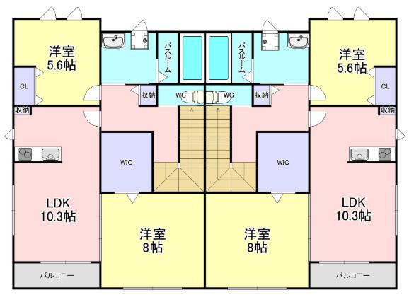 ＪＲ東海道本線 用宗駅 徒歩50分 2階建 築1年(2LDK/2階)の間取り写真