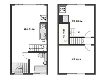 代官山コーポラス(2LDK/1階)の間取り写真