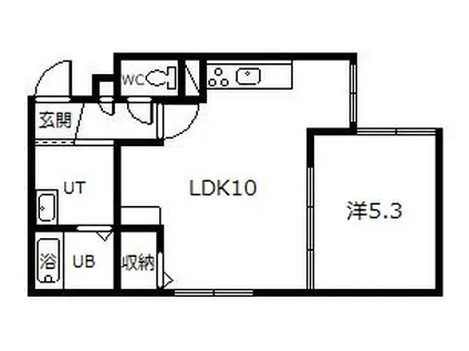 RESPECT(1LDK/1階)の間取り写真