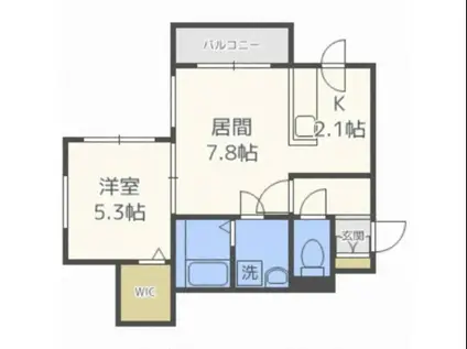 TRIBE NAKANOSHIMA STA(1LDK/2階)の間取り写真