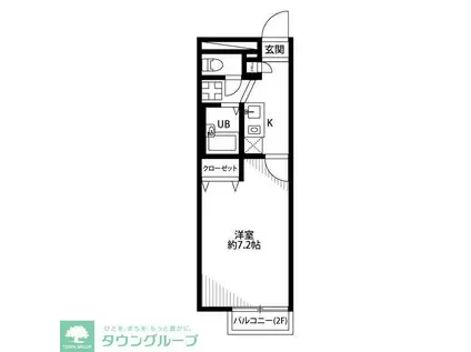 アムール エチゴ(1K/2階)の間取り写真