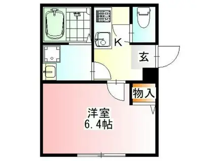 エルバード石川(1K/1階)の間取り写真