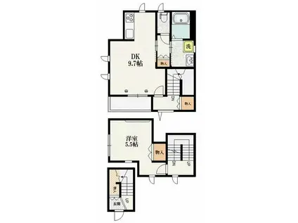 AGRIMONY(1DK/1階)の間取り写真