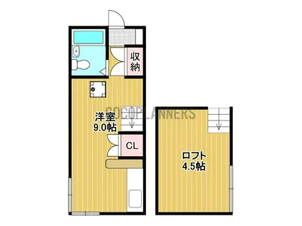 パンションセピアII(ワンルーム/1階)の間取り写真