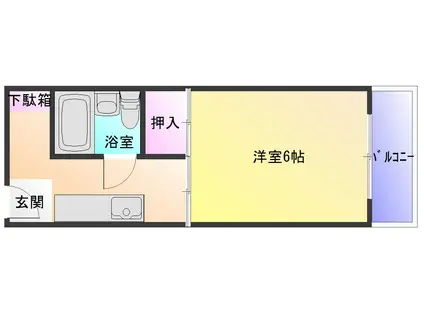 山田ビル(1K/5階)の間取り写真