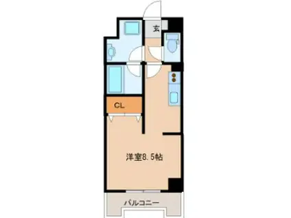 フォートレジデンス元寺小路(ワンルーム/4階)の間取り写真