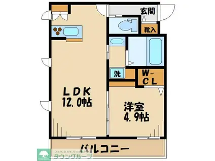 PARK FRONT(1LDK/2階)の間取り写真