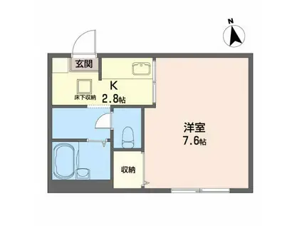 グランコートK(1K/1階)の間取り写真