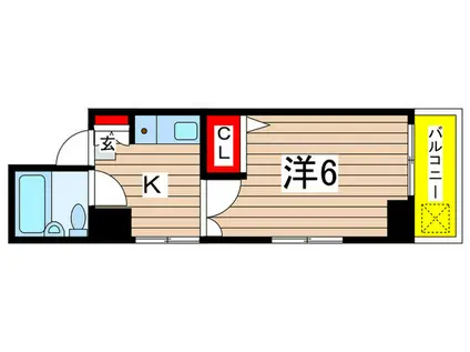 メゾンヤマモト(1K/2階)の間取り写真