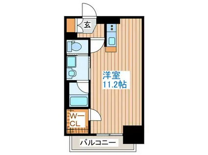 マルタマファイブリッジ(ワンルーム/7階)の間取り写真