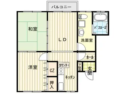 ゴールドクレストIII(2LDK/3階)の間取り写真