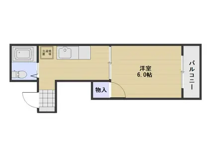 サンジェルマン中納言(1K/6階)の間取り写真