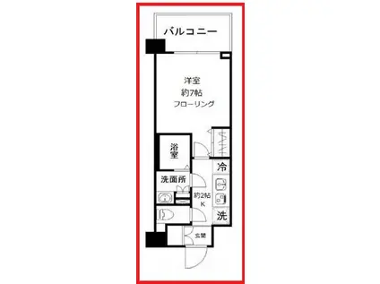 エヌステージ赤羽志茂(1K/3階)の間取り写真