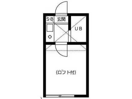 第7紀州ハイツ(1K/2階)の間取り写真