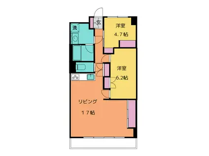 秀和西新井レジデンス(2LDK/7階)の間取り写真