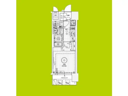 ザ・ウエストマークシティプレミアム(1K/3階)の間取り写真