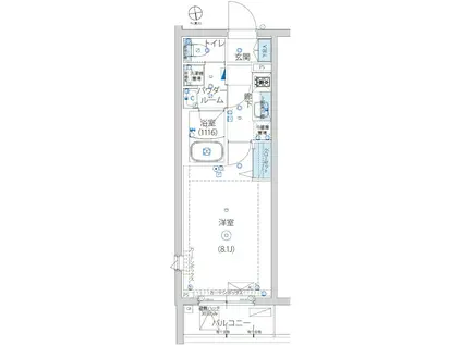 アルテシモ ブロス(1K/3階)の間取り写真