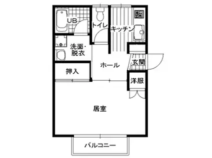 ハイツ石泉(1DK/1階)の間取り写真