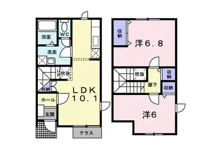 エトワール・リヴ(2LDK/1階)の間取り写真