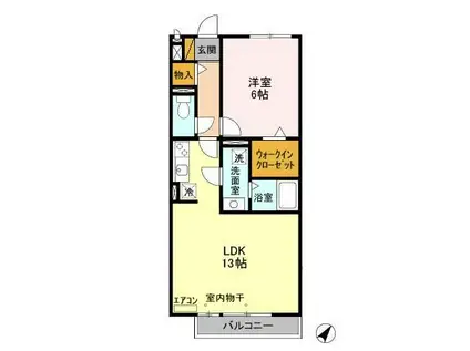 ルーチェ(1LDK/2階)の間取り写真