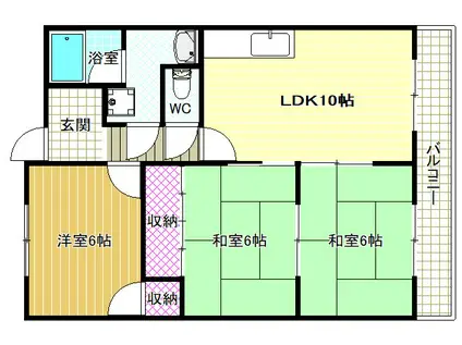パークロイヤル宮山(3LDK/2階)の間取り写真