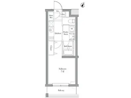 MATSU5588-マツゴーゴーハチハチ-(1K/2階)の間取り写真