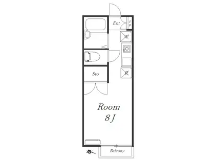 サンヴェール菊名(ワンルーム/2階)の間取り写真
