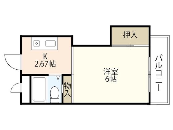 永岡ビル(1K/3階)の間取り写真