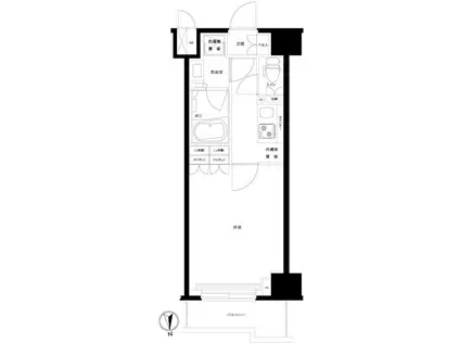 ルーブル西新井(1K/5階)の間取り写真