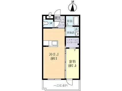 メルヴェイユ(1LDK/2階)の間取り写真