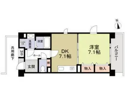 コーポレート武蔵境(1LDK/3階)の間取り写真