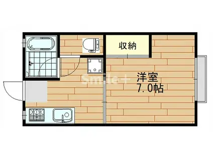 有森コーポ(1K/1階)の間取り写真