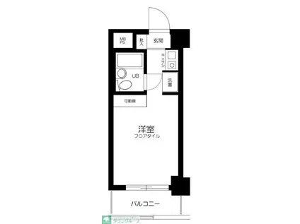 ライオンズマンション鶴見中央(ワンルーム/7階)の間取り写真
