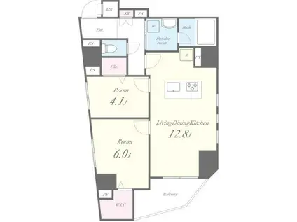 LAURUS 武蔵小山(2LDK/5階)の間取り写真